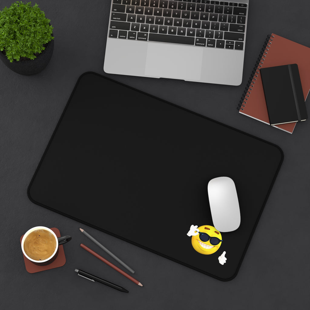 Desk Mat — Cool Sunglasses Emoji Mouse Pad Desk Mat
